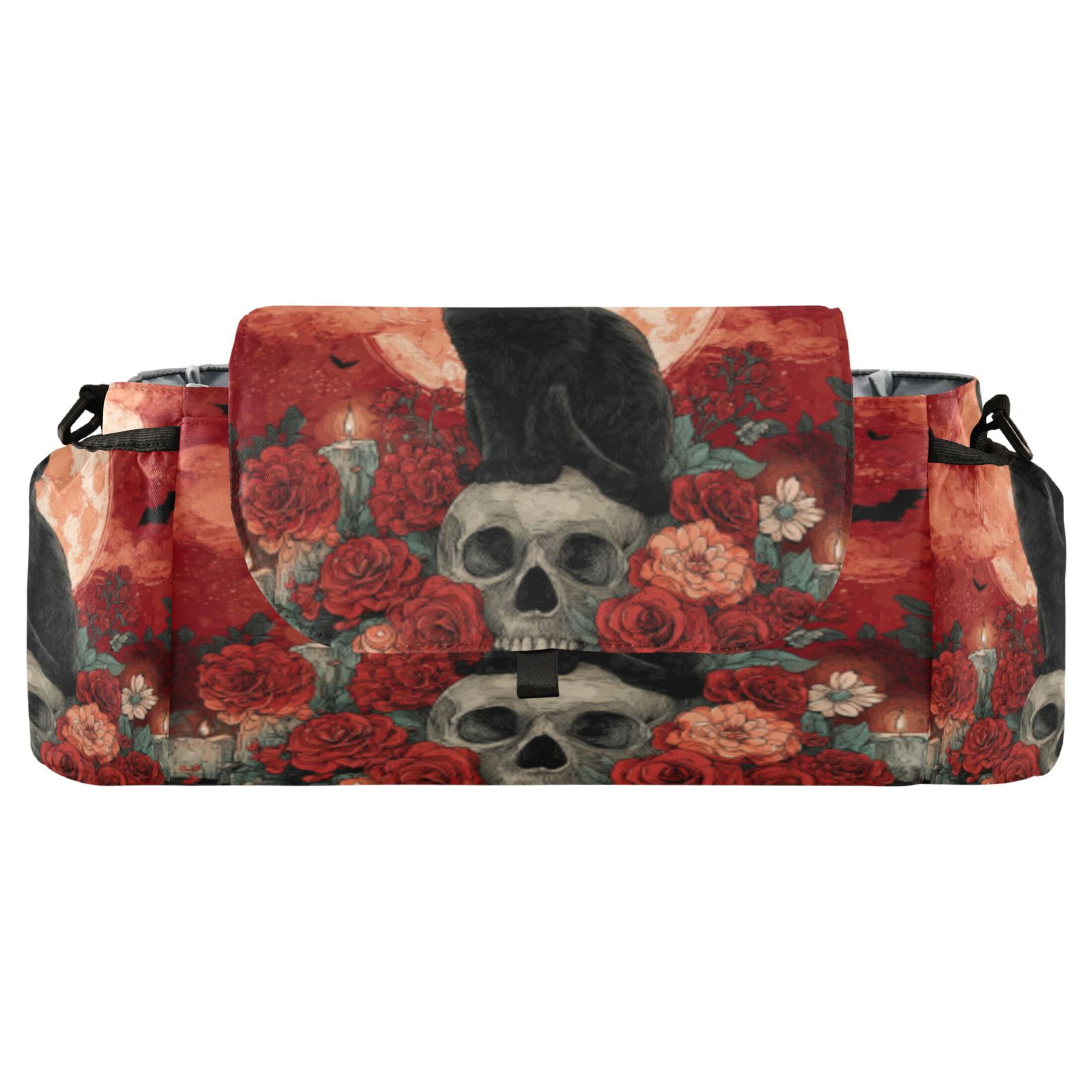 DIXRUYEE Stroller Organizer Cat and Skull Printed