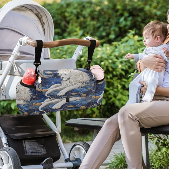 DIXRUYEE Stroller Organizer Celestial Guardian Printed