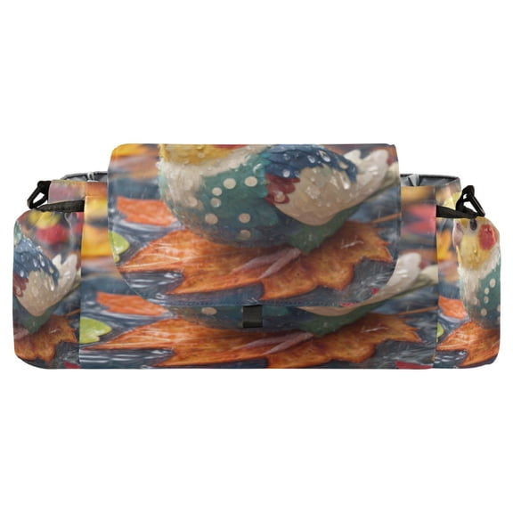 DIXRUYEE Stroller Organizer Colorful Cockatiel Printed