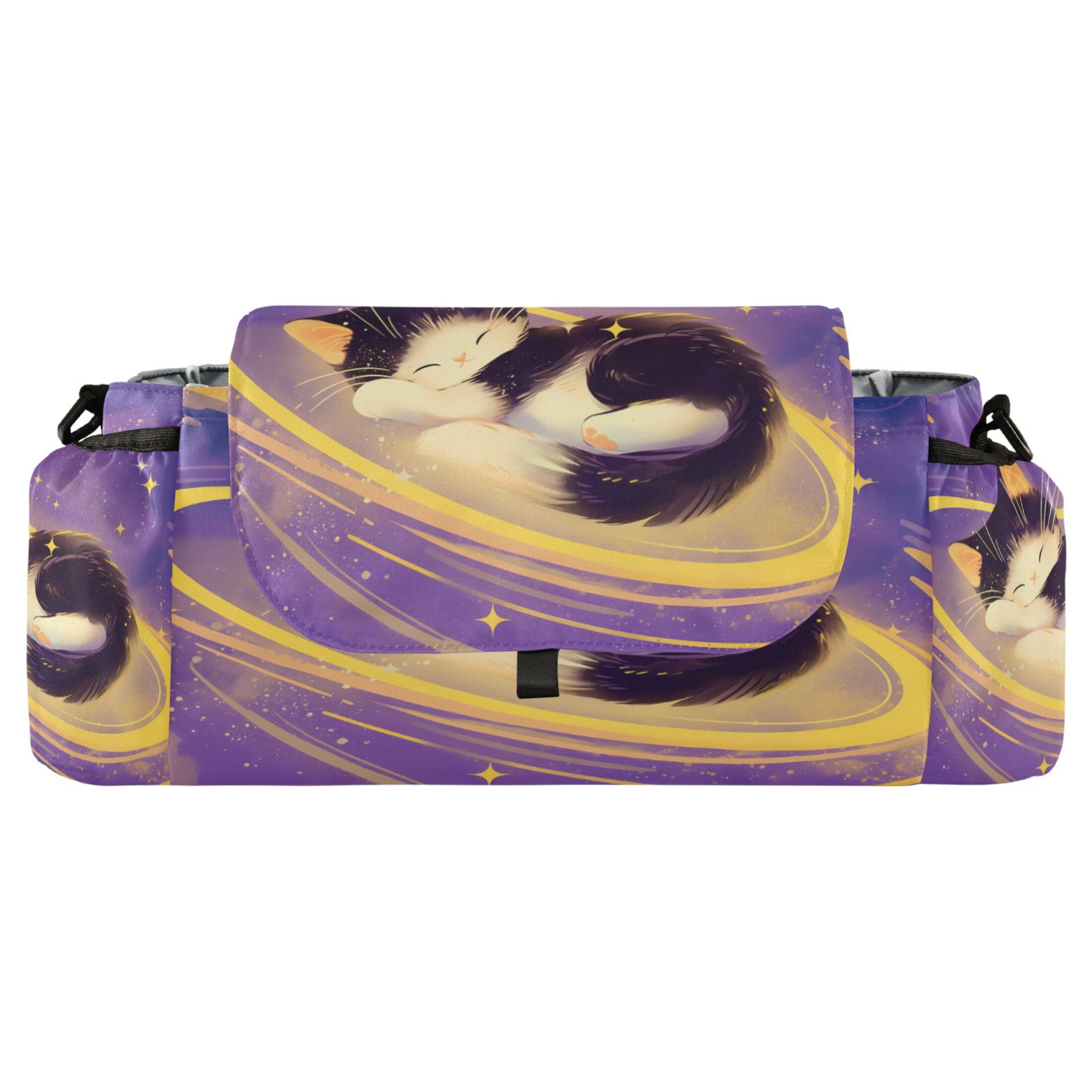 DIXRUYEE Stroller Organizer Cosmic Cat Printed