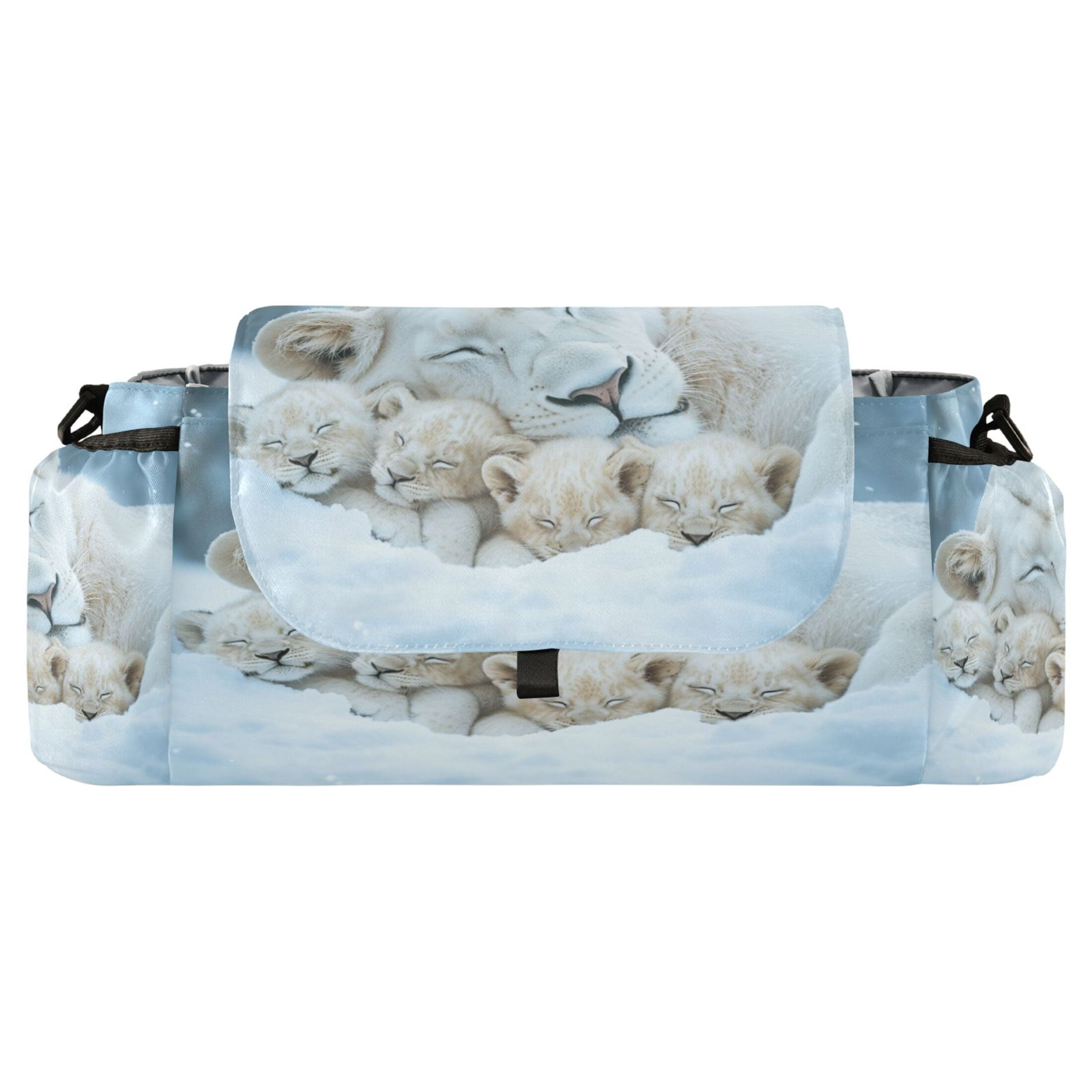 DIXRUYEE Stroller Organizer Cozy Snowy Familycozy Snowy Family Printed
