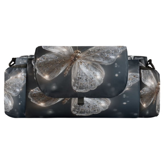DIXRUYEE Stroller Organizer Crystal Butterfly Printed