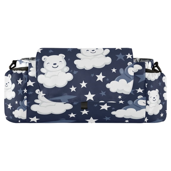 DIXRUYEE Stroller Organizer Cuddly Clouds and Bears Printed