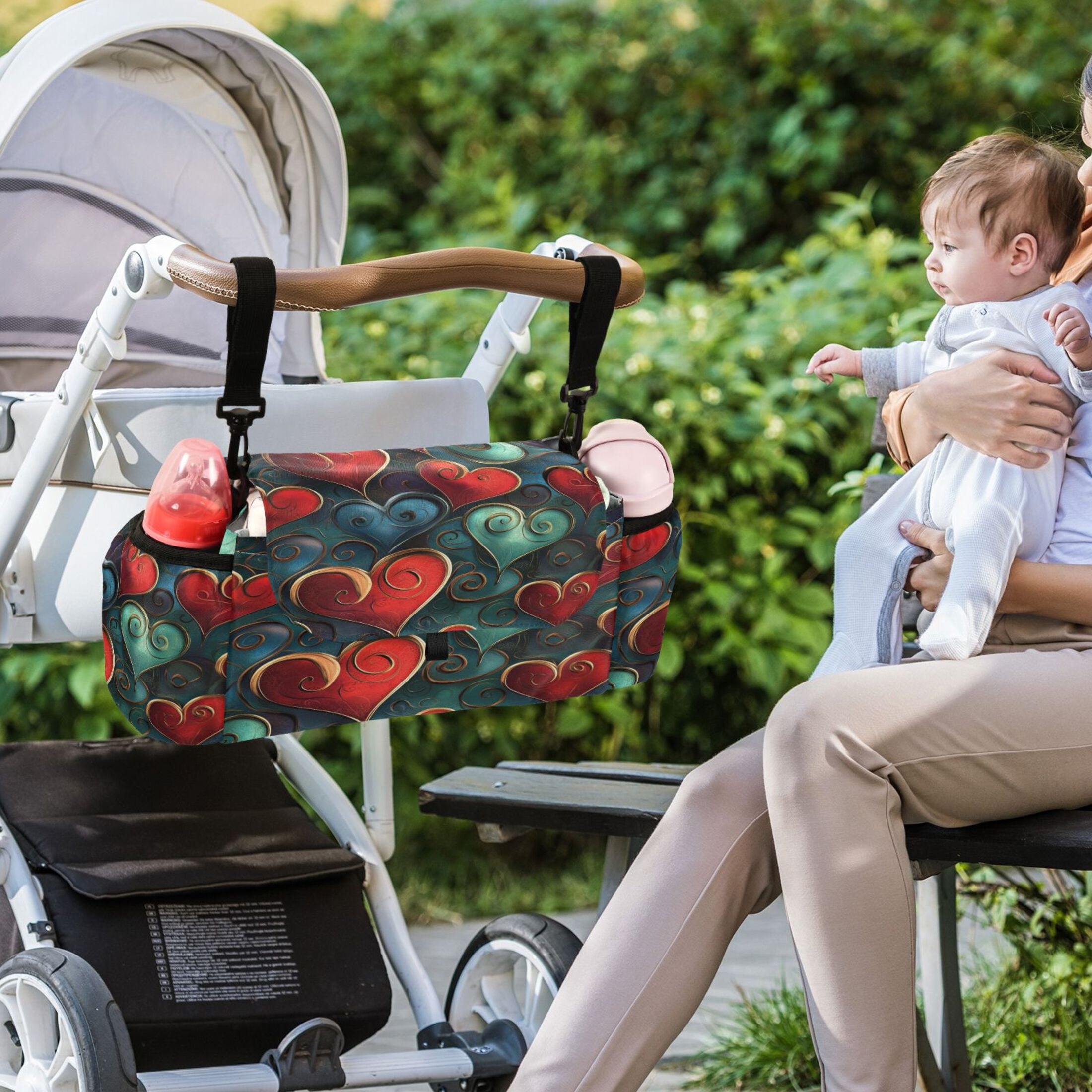 DIXRUYEE Stroller Organizer Ethereal Affection Printed