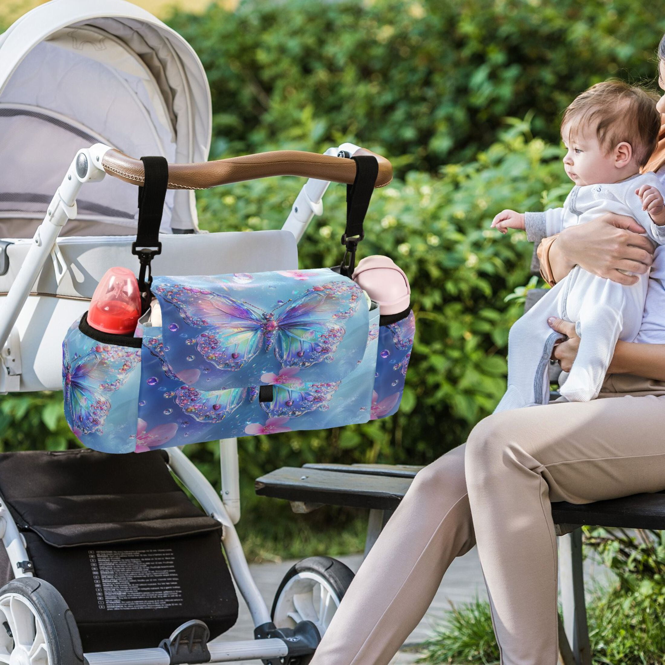 DIXRUYEE Stroller Organizer Ethereal Elegance Printed