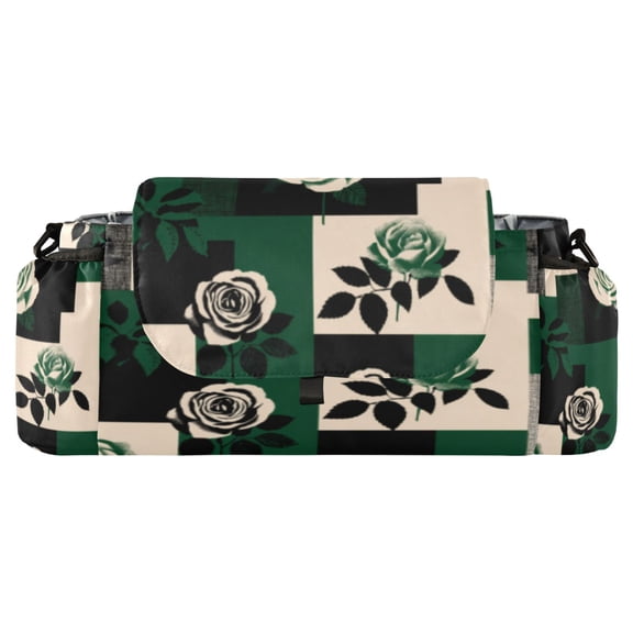 DIXRUYEE Stroller Organizer Geometric Rose Garden Chic Printed