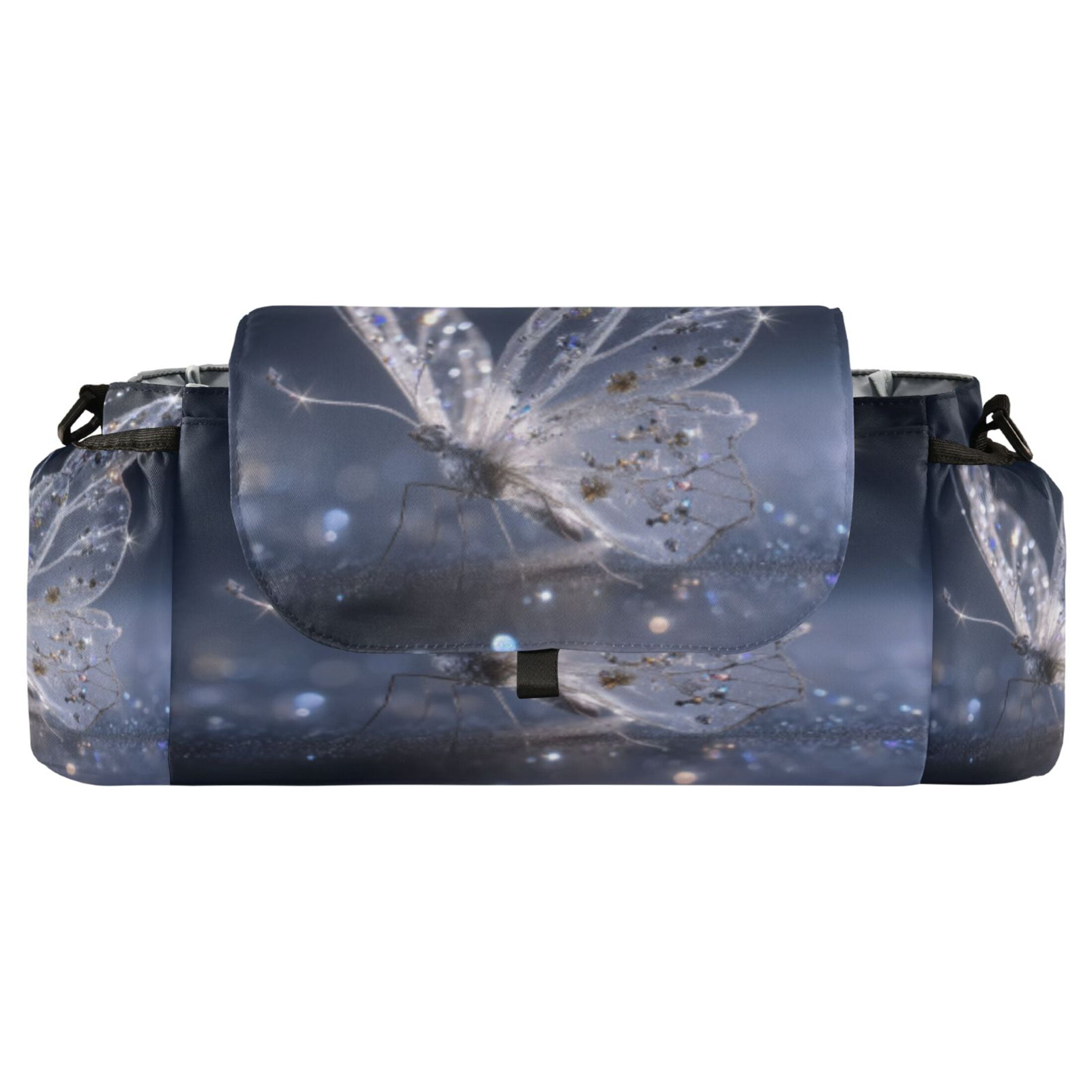 DIXRUYEE Stroller Organizer Glistening Butterfly Printed