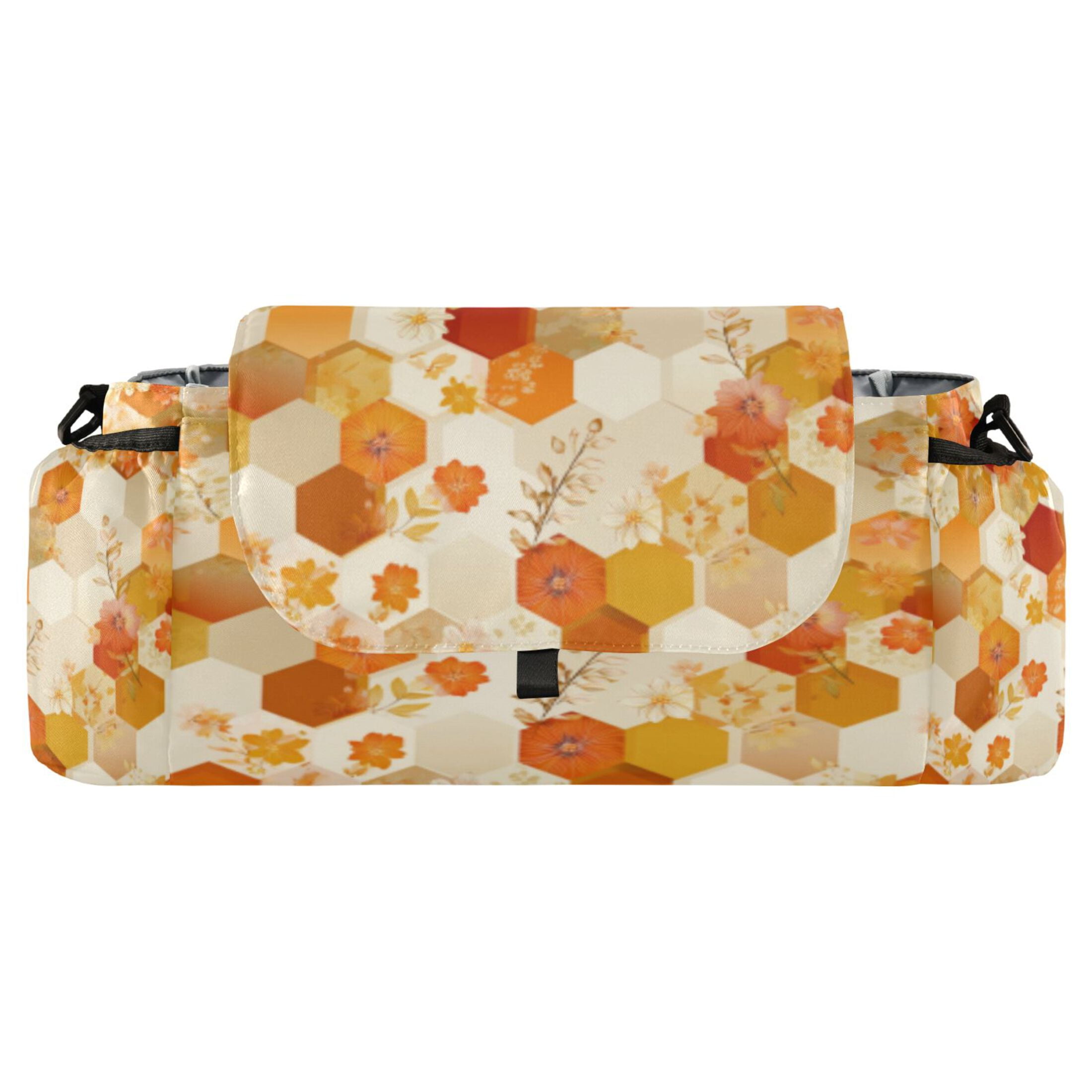 DIXRUYEE Stroller Organizer Honeycomb Pattern Printed