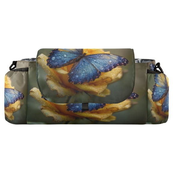 DIXRUYEE Stroller Organizer Monarchrose Printed