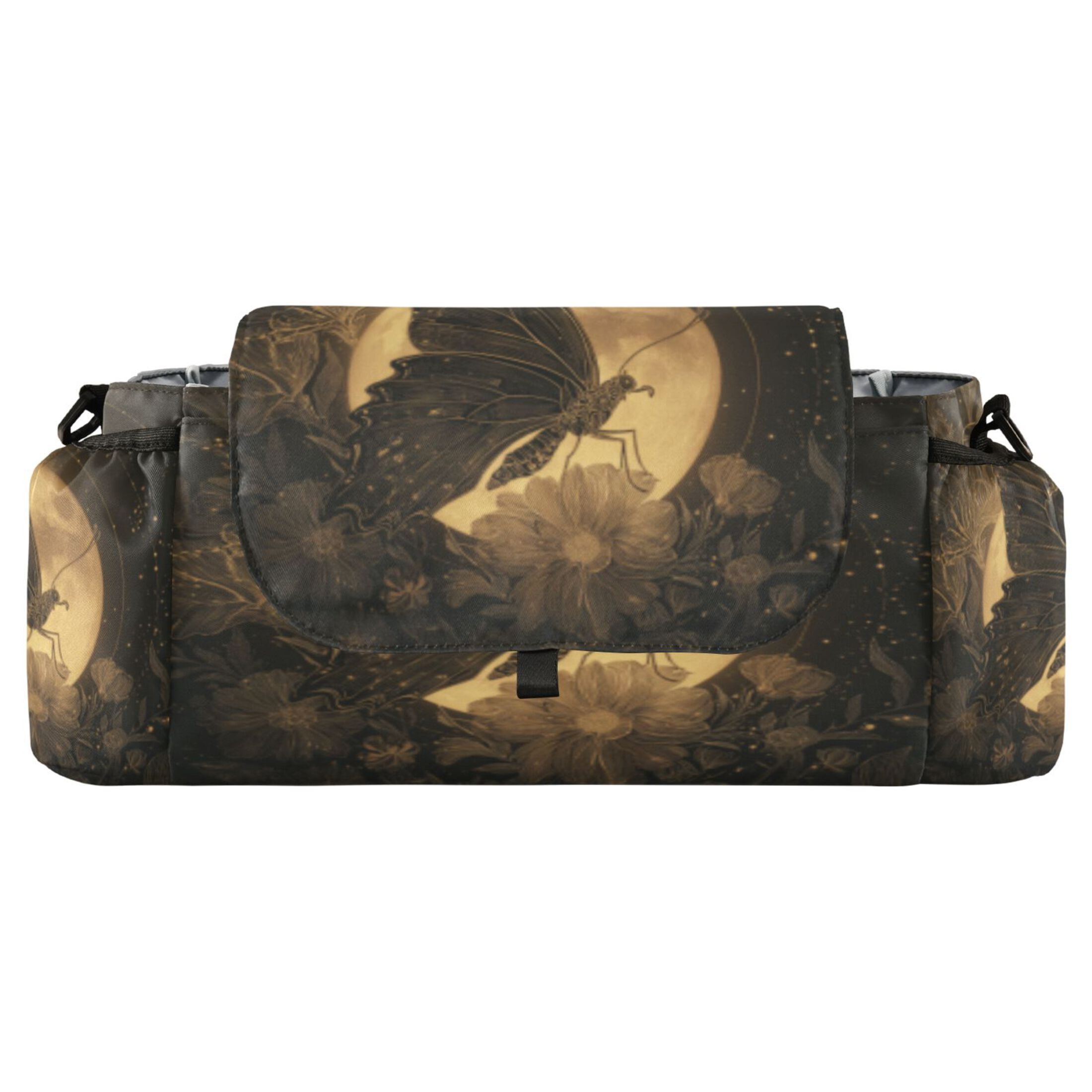 DIXRUYEE Stroller Organizer Moonwheel Monarch Printed