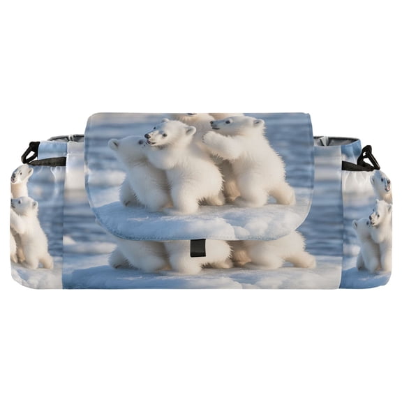 DIXRUYEE Stroller Organizer Playful Polar Pals Printed