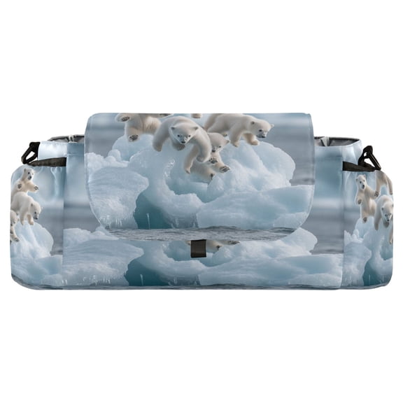 DIXRUYEE Stroller Organizer Playtime with Polar Bears Printed