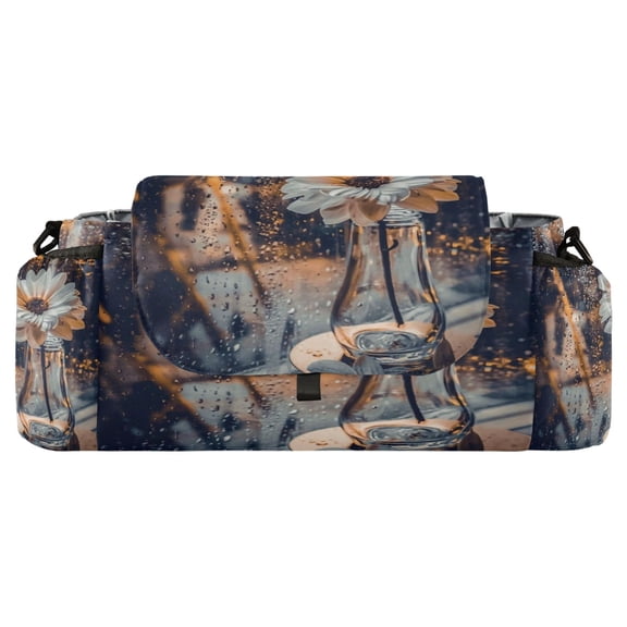 DIXRUYEE Stroller Organizer Rainy Window with Daisy Printed