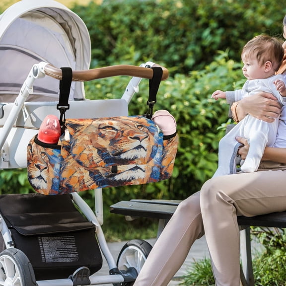 DIXRUYEE Stroller Organizer Resilient Gaze Printed