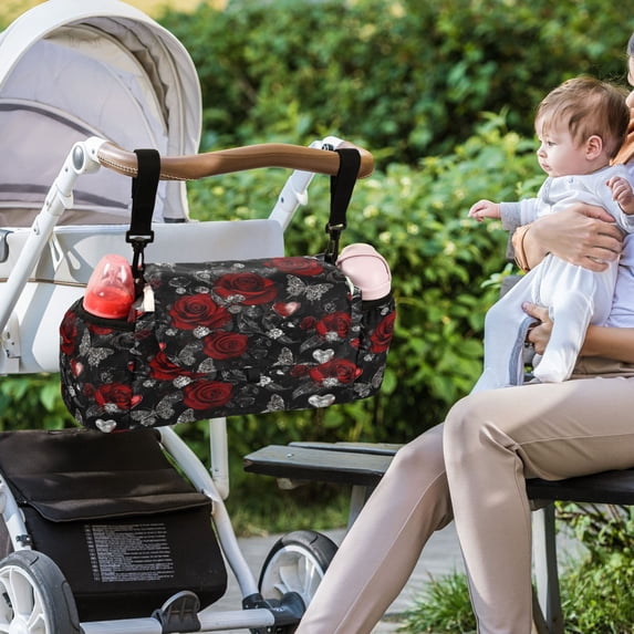 DIXRUYEE Stroller Organizer Romance in Bloom Printed