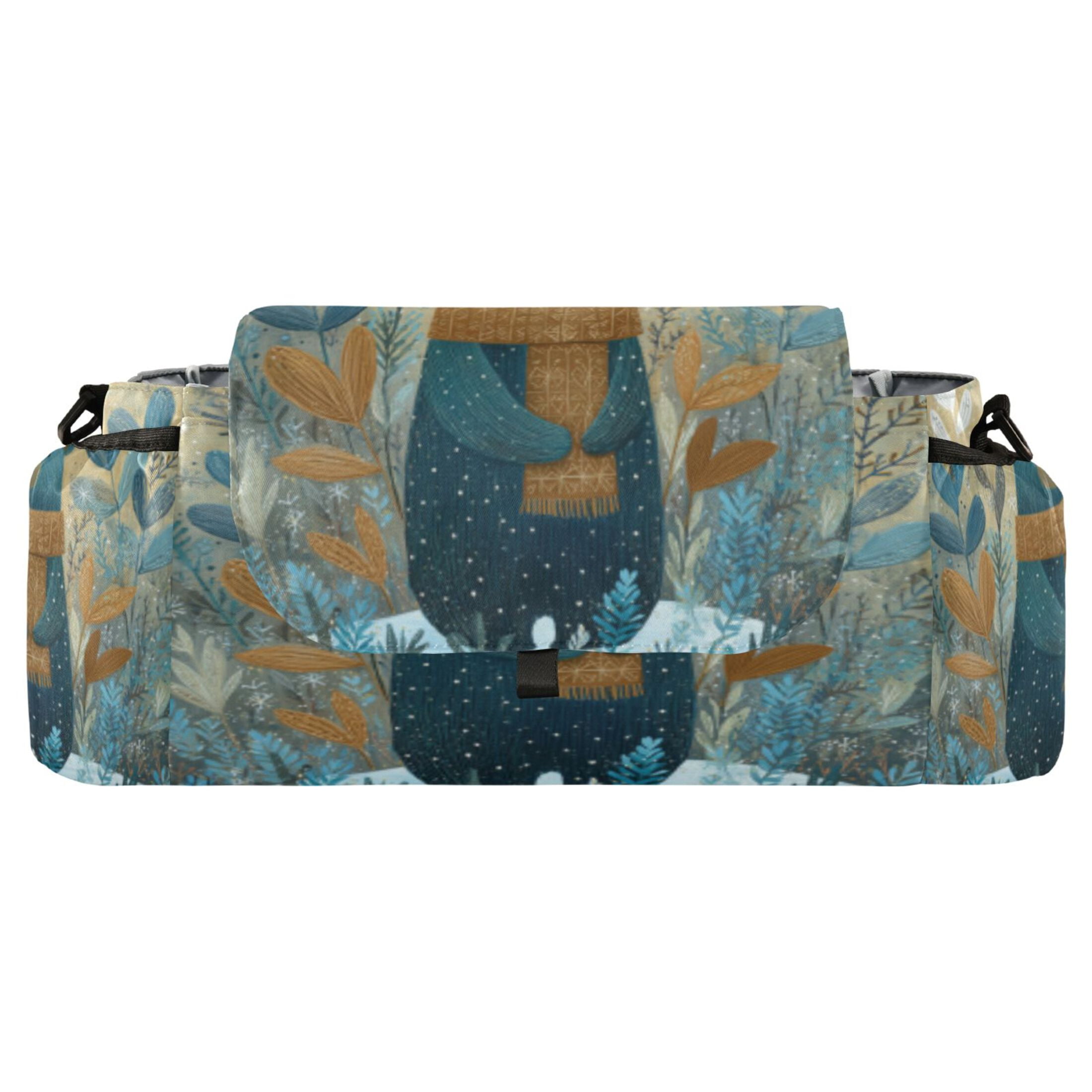 DIXRUYEE Stroller Organizer Scarfed Forest Bear Printed