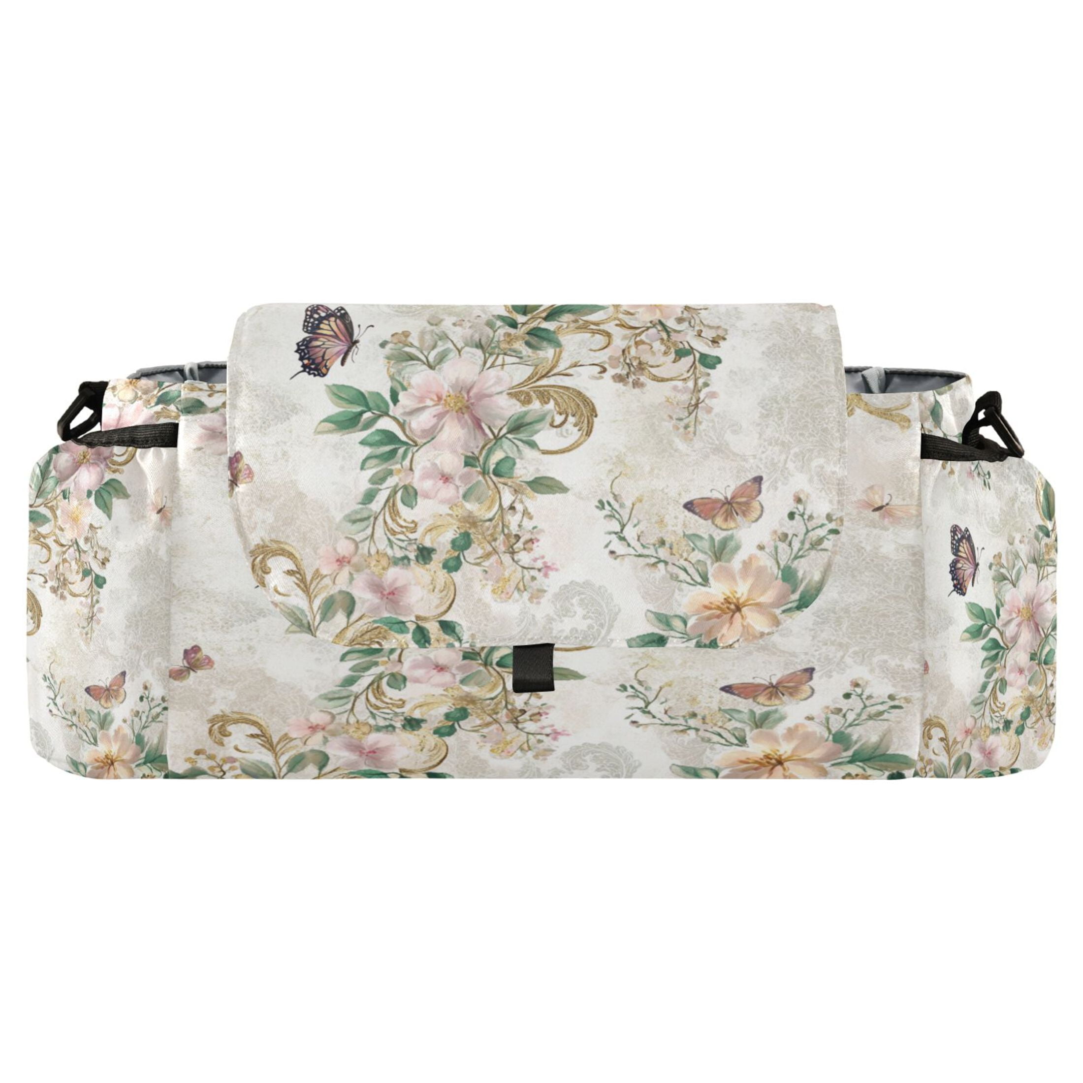 DIXRUYEE Stroller Organizer Soft Blossom Elegance Printed
