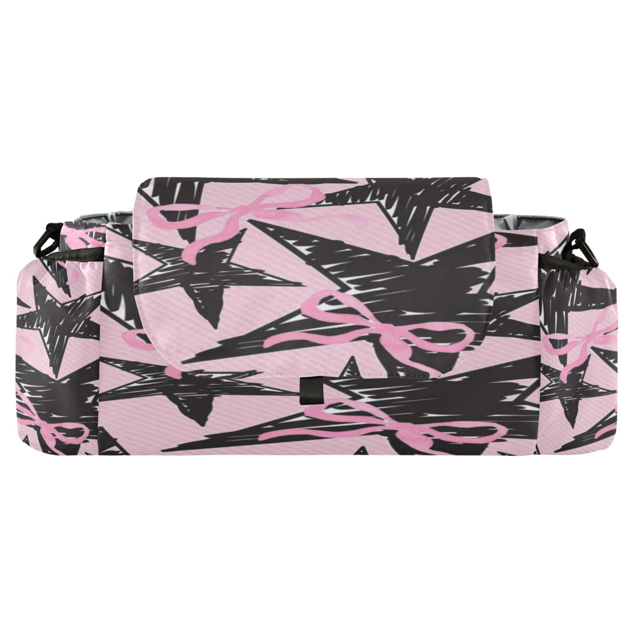 DIXRUYEE Stroller Organizer Starry Bows Printed