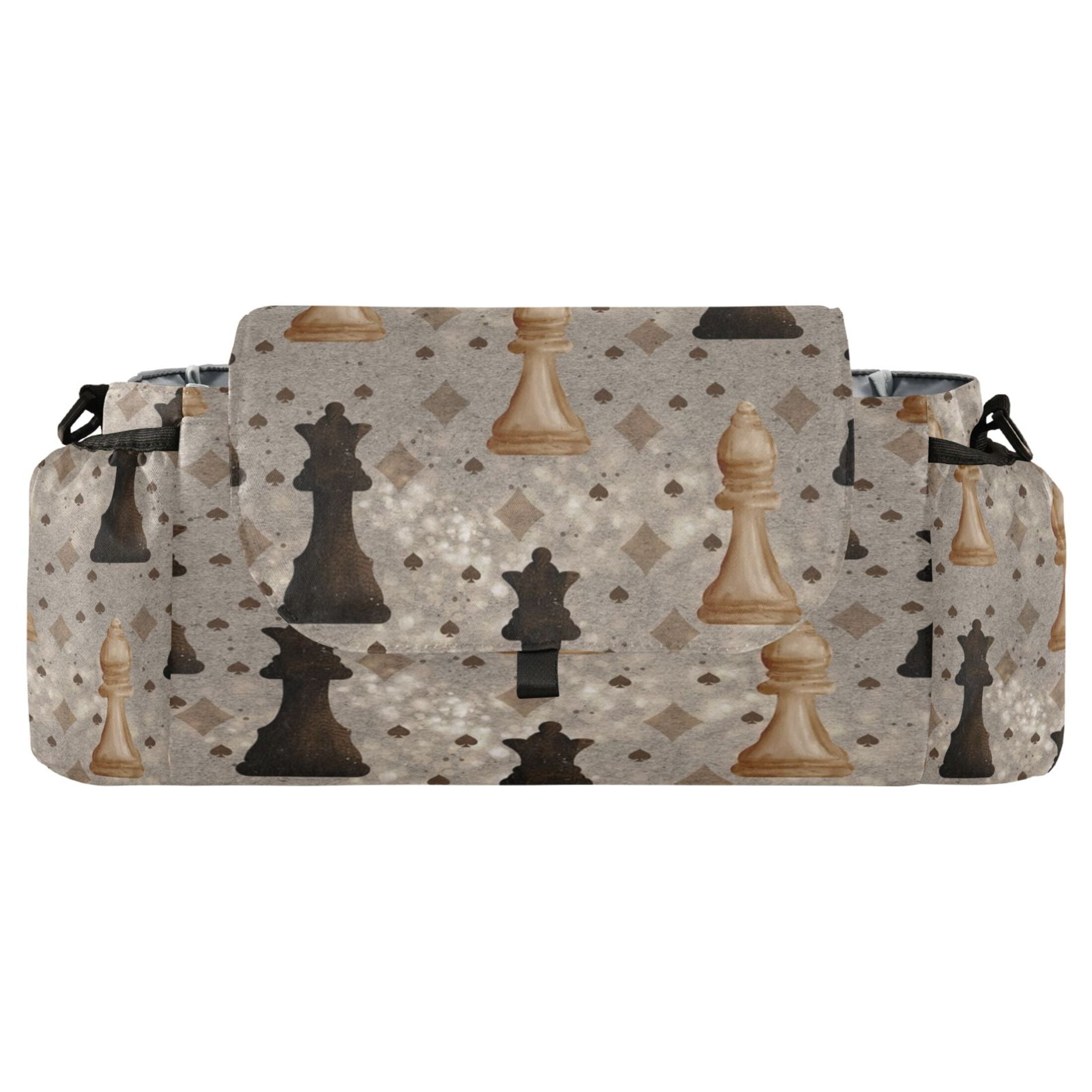 DIXRUYEE Stroller Organizer Timeless Chessboard Elegance Printed