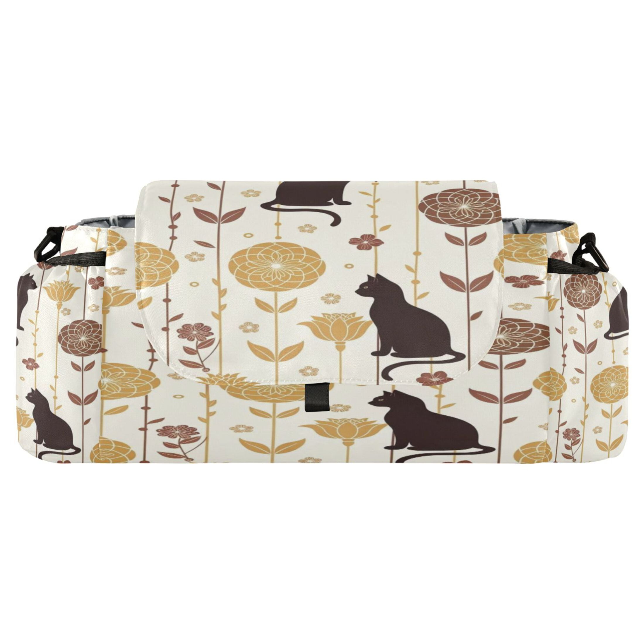 DIXRUYEE Stroller Organizer Vintage Cats Printed