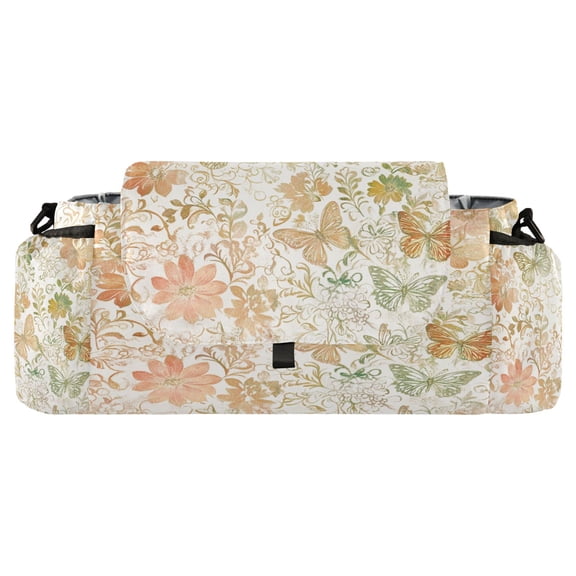 DIXRUYEE Stroller Organizer Whimsical Garden Butterflies Printed