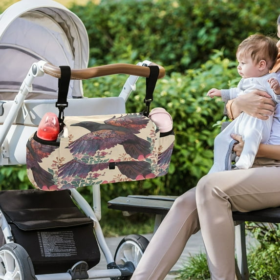 DIXRUYEE Stroller Organizer Whimsical Wings Of Color Printed