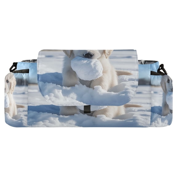 DIXRUYEE Stroller Organizer Winter Puppy Playtime Printed