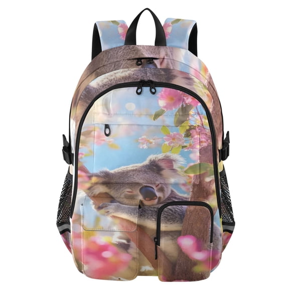 DIXRUYEE Sunlit Koala Backpack for School 14Laptop Compatible with Reflective Safety Strips