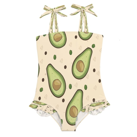 DIXRUYEE Swimsuit One Piece swimwear Avocado Pattern of Pattern