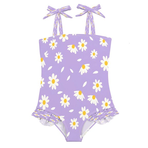 DIXRUYEE Swimsuit One Piece swimwear Daisy Pattern of Pattern