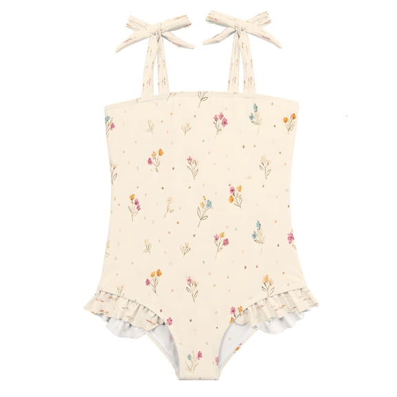 DIXRUYEE Swimsuit One Piece swimwear Nice Floral Flowers of Pattern