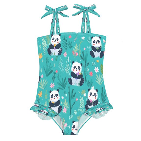 DIXRUYEE Swimsuit One Piece swimwear Panda Pattern of Pattern