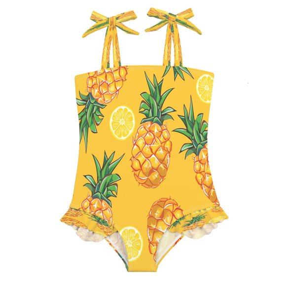 DIXRUYEE Swimsuit One Piece swimwear Pineapple and Orange Pattern of Pattern