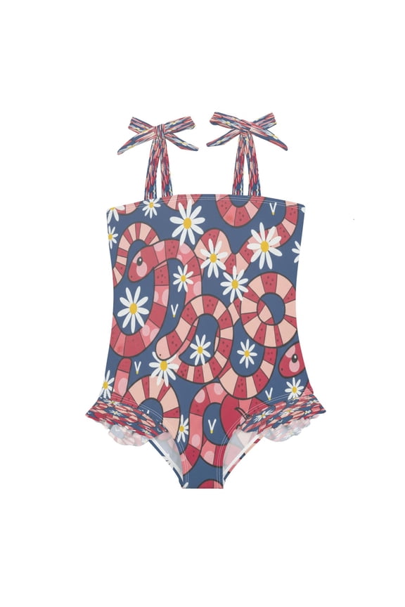 DIXRUYEE Swimsuit One Piece swimwear Snake of Pattern