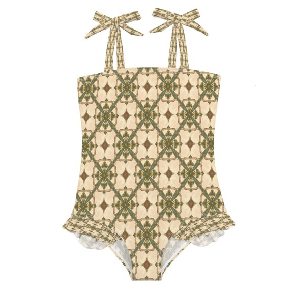 DIXRUYEE Swimsuit One Piece swimwear Symmetrical Pattern of Pattern