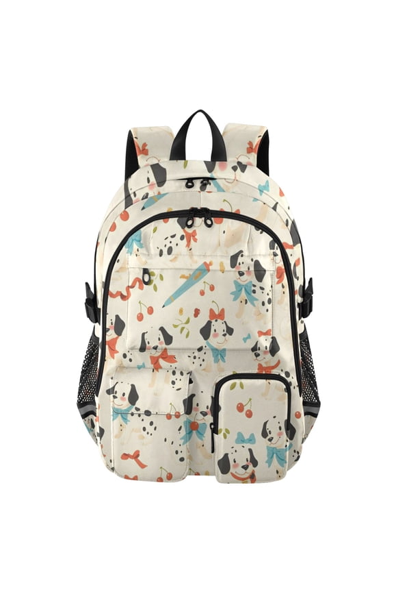 Tool Dalmatian Bow Backpack for School 14Laptop Compatible with Reflective Safety Strips