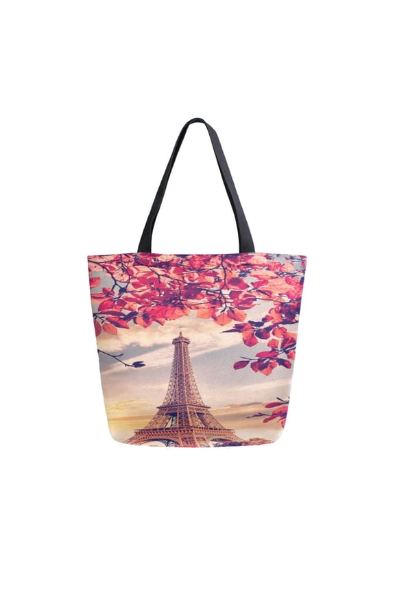 Tote Bag Women Weekender Travel Bag Shoulder Handbag Autumn Arches Of Paris Printed