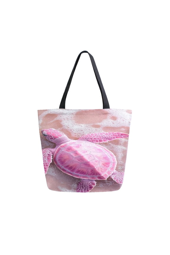 Tote Bag Women Weekender Travel Bag Shoulder Handbag Blush Turtle Printed