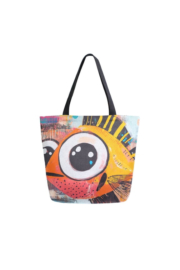 Tote Bag Women Weekender Travel Bag Shoulder Handbag Cheerful Fin-tastic Printed