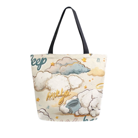 DIXRUYEE Tote Bag Women Weekender Travel Bag Shoulder Handbag Cloudy Inspirational Wordscape Printed