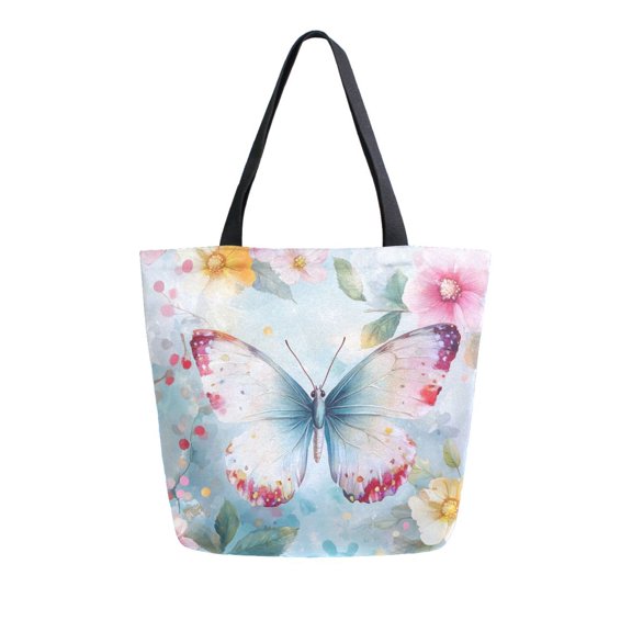 DIXRUYEE Tote Bag Women Weekender Travel Bag Shoulder Handbag Colorful Butterfly Dance Printed