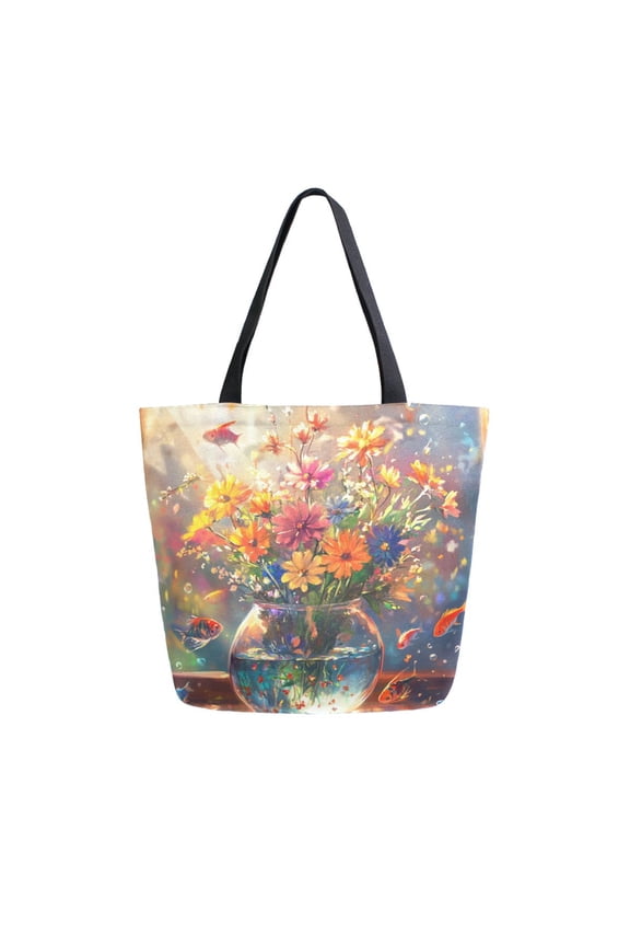 Tote Bag Women Weekender Travel Bag Shoulder Handbag Colorful Reflections Printed