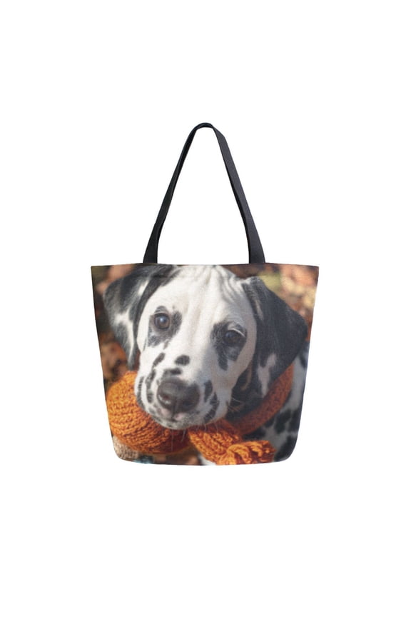 Tote Bag Women Weekender Travel Bag Shoulder Handbag Copper-orange Pup Printed