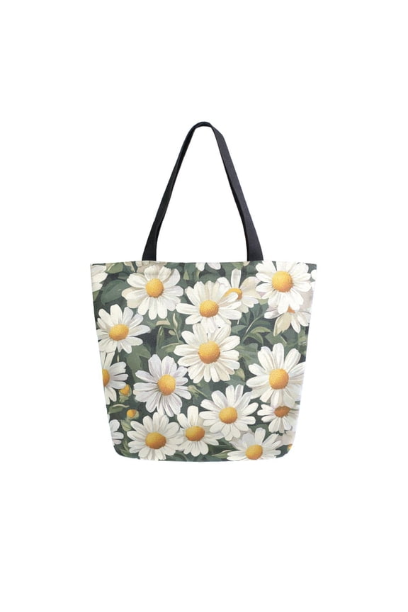Tote Bag Women Weekender Travel Bag Shoulder Handbag Daisy Delight Printed