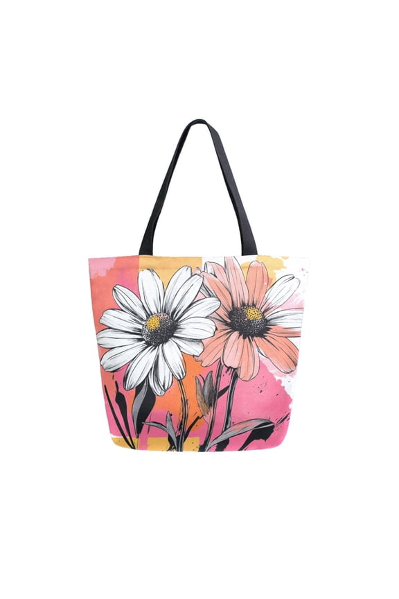 Tote Bag Women Weekender Travel Bag Shoulder Handbag Daisy Delight Printed