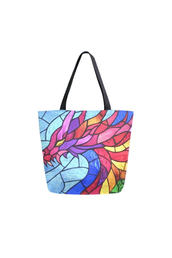 Tote Bag Women Weekender Travel Bag Shoulder Handbag Dragon's Embrace Printed