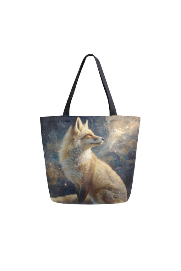 Tote Bag Women Weekender Travel Bag Shoulder Handbag Ethereal Fox Reverie Printed