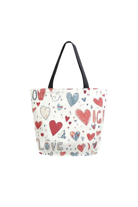 Tote Bag Women Weekender Travel Bag Shoulder Handbag Expressions Of Love Printed