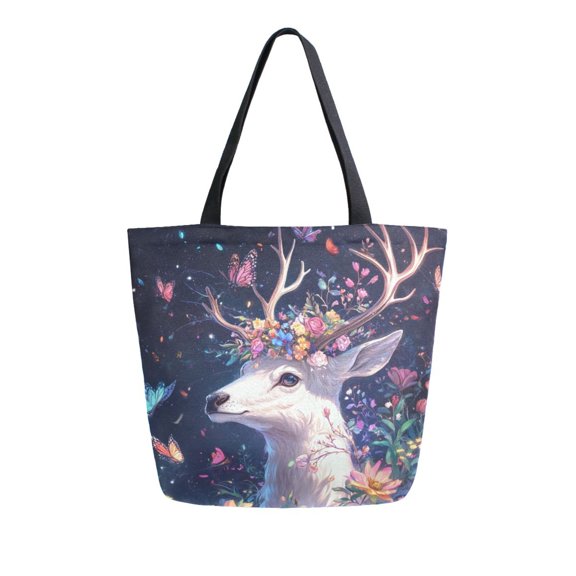 DIXRUYEE Tote Bag Women Weekender Travel Bag Shoulder Handbag Fae & Flora Printed