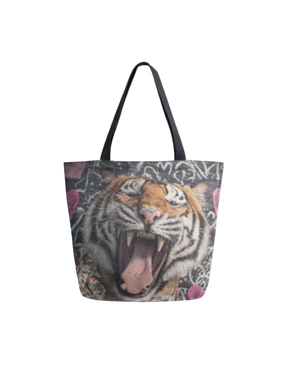 Tote Bag Women Weekender Travel Bag Shoulder Handbag Ferocious Bloom Printed